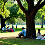 **

"Queen's Park Savannah, fully clothed families picnicking under shady trees, cricket match in progress, appropriate attire, safe for work, perfect anatomy, natural proportions, vibrant colors, daytime, high-quality photography, professional"

**